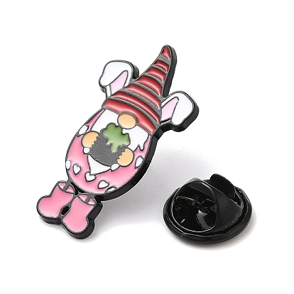 Easter Halloween Gnome/Egg Enamel Pins for Women, Electrophoresis Black Alloy Brooch for Backpack Clothes