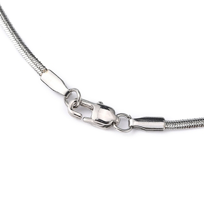 Regalos para novio en día de San Valentín 304 collares de acero inoxidable, collares de cadena de espina de pescado, con cierre de langosta, 17.71 pulgada (45 cm)