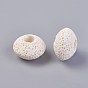 Perles de pierre de lave naturelle, teint, rondelle