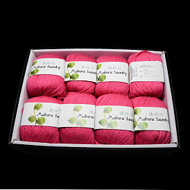 Мягкие ребенок вязания пряжа, с кашемиром, шерсть не электризуется волокна, 2 мм, о 50 г / рулон, 8 рулонов / коробке