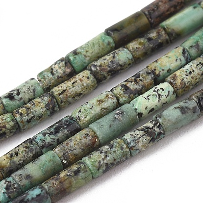 Natural African Turquoise(Jasper) Beads Strands, Column
