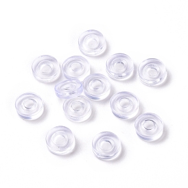 Eco-friendly PVC Earring Pads, Clip Earring Cushions, for Clip-on Earrings, Flat Round