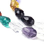 Glass Beads Strands, Faceted, Drop