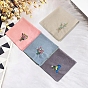DIY Handkerchief Embroidery Kit, Including Embroidery Needles & Thread, Cotton Fabric, Bird/Maple Leaf/Flower/Fruit Pattern