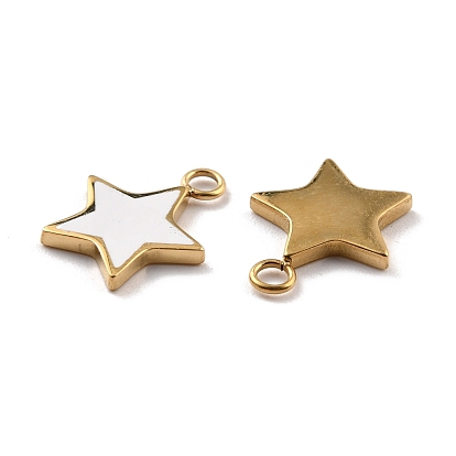 Ion Plating(IP) 316 Surgical Stainless Steel Charms, Star