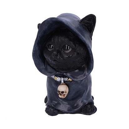 Figura de gato de resina, Para la decoración del escritorio del hogar de la fiesta de Halloween.