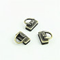 Zinc Alloy Side Clip Buckles Nail Rivet Connector Clasp, with D Ring, for Bag Hanger