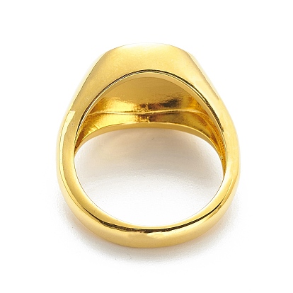 Brass Signet Ring for Women, Golden