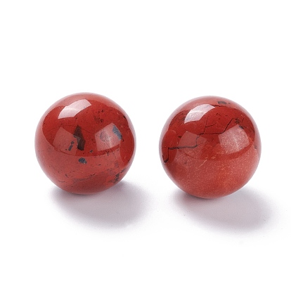 Perlas de jaspe rojo naturales, sin agujero / sin perforar, de alambre envuelto colgante de decisiones, rondo
