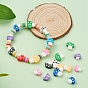 90Pcs 9 Colors Handmade Polymer Clay Beads, Mushroom