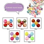 DIY Beads Jewelry Making Finding Kit, Including 195Pcs 5 Style Acrylic & Resins  Round Beads