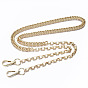 Bag Chains Straps, Brass Curb Link Chains and Iron Cable Link Chains, with Alloy Swivel Clasps, for Bag Replacement Accessories