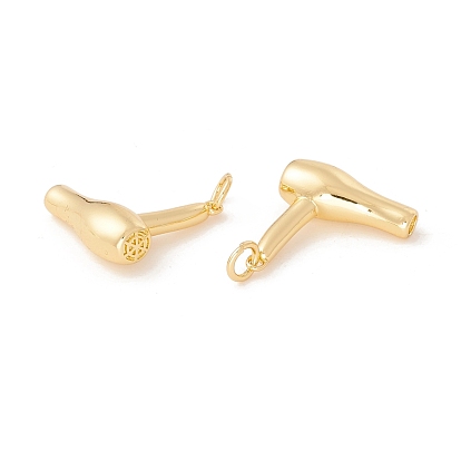 Brass Pendants, with Jump Rings, Cadmium Free & Lead Free, Long-Lasting Plated, Hair Dryer
