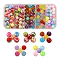 DIY Beads Jewelry Making Finding Kit, Including 195Pcs 5 Style Acrylic & Resins  Round Beads