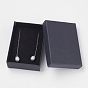 Cultured Freshwater Pearl Dangle Stud Earrings, Ear Thread, with 304 Stainless Steel Findings, Cardboard Boxes