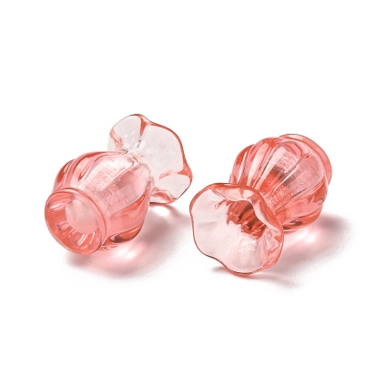 Des perles de résine transparentes, pas de trous / non percés, vase