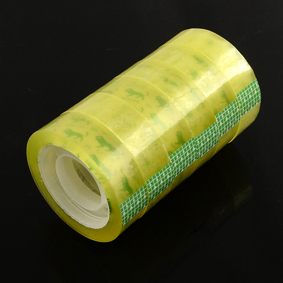 Прозрачный клей упаковочной ленты / запечатывания коробки, 15 мм, около 12 м / рулон, 6 рулоны / группа