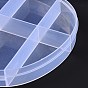 9 rejillas caja de plástico transparente, contenedores de cuentas en forma de manzana para pequeñas joyas y cuentas