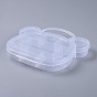 11 Compartments Bear Plastic Storage Box, Bead Containers, for Crafting, Beading, Nail Art Rhinestones, Diamond Paintting