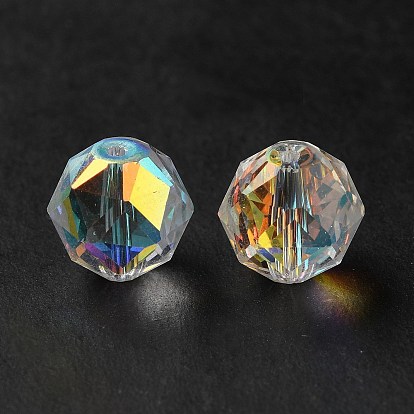 Imitación de vidrio cuentas de cristal austriaco, facetados, rondo
