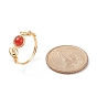 Плетеное кольцо на палец с драгоценными камнями, украшения из медной проволоки для женщин, золотые