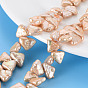 Perles de nacre naturelle brins Keshi, perle de culture d'eau douce, teint, triangle