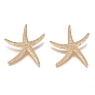 Brass Micro Pave Cubic Zirconia Pendants, Long-Lasting Plated, Starfish