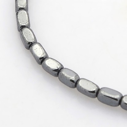 Electroplate Non-magnetic Synthetic Hematite Beads Strands, Cuboid, 4x2x2mm, Hole: 1mm, about 119pcs/strand, 15.7 inch
