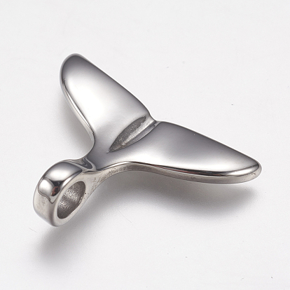 304 Stainless Steel Pendants, Whale Tail Shape