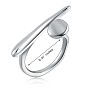 925 Sterling Silver Nail Wrap Open Cuff Ring for Women