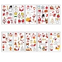 Christmas Themed Pattern Luminous Body Art Tattoos, Removable Fake Temporary Tattoos Paper Stickers