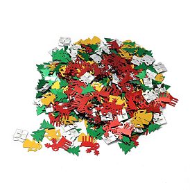 Plastic Table Scatter Confetti, for Christmas Party Decorations, Christmas Reindeer/Stag/Deer & Tree & Angel & Gift