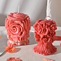 3d bougie parfumée pilier bouquet de roses, moules en silicone de qualité alimentaire, moules à bougies, moule à bougie d'aromathérapie