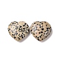 Jaspe dalmatien naturel coeur pierre d'amour, pierre de palme de poche pour équilibrer le reiki