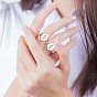 925 кольцо-манжета овальной формы из стерлингового серебра с тюльпанами, массивное кольцо на палец из натуральной ракушки для женщин