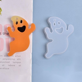 Moules de statue en silicone pour pendentif fantôme d'halloween, bricolage, moules de résine, pour la résine UV, fabrication de bijoux en résine époxy