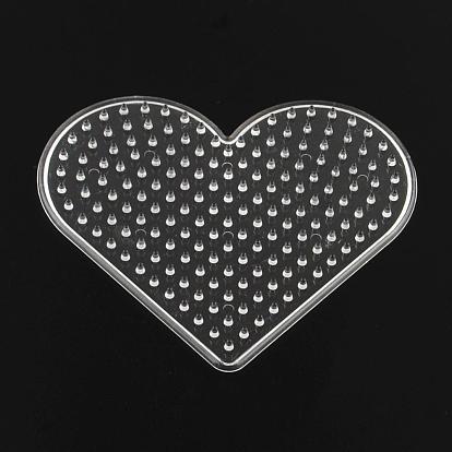 Heart ABC Plastic Pegboards used for 5x5mm DIY Fuse Beads, 80x93x5mm