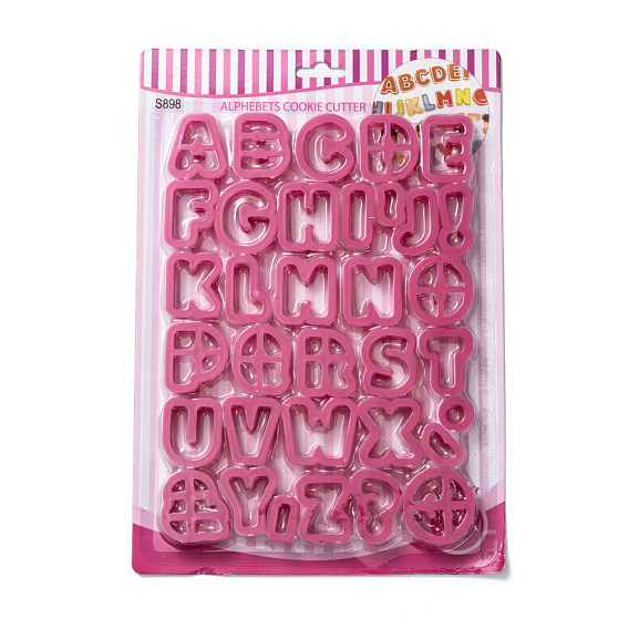 34 набор пластиковых форм для печенья с алфавитом и пунктуацией из пищевого пластика, инструменты для выпечки