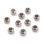 304 Stainless Steel Rondelle Beads, Large Hole Beads, 8x6mm, Hole: 4mm