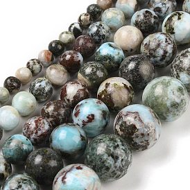 Natural Larimar Beads Strands, Round