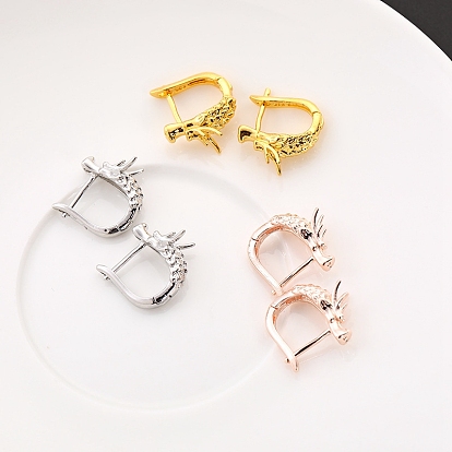 Alloy Dragon Hoop Earrings, Gothic Jewelry for Men Women