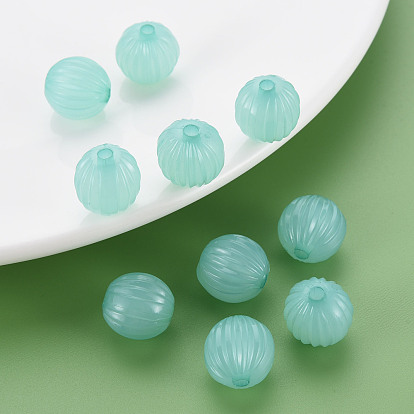 Perles acryliques de gelée d'imitation , perles ondulées, ronde