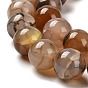 Natural Dragon Veins Agate Dyed Beads Strands, Round