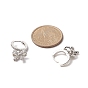 Серьга-кольцо с прозрачным кубическим цирконием из латуни, подвесная серьга для женщин, бант/сердце