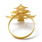 Рождественские кольца для салфеток из железа и сплава, держатель для салфеток, ежедневный доступ в ресторан, золотые, дерево/снежинка