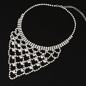 Exquisite Multi-Row Diamond Necklace for Vintage Noble Women - N111