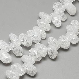 Perles naturelles de cristal de quartz de crépitement, puce