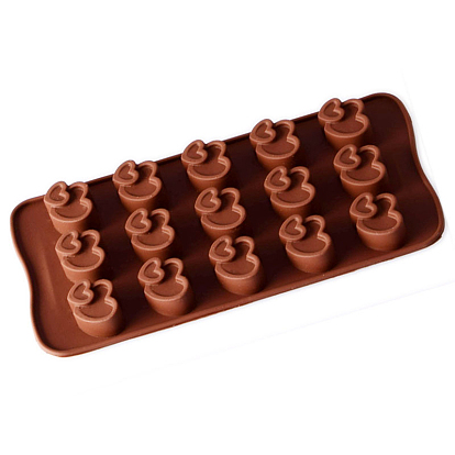 Moules en silicone, moules fondants, pour la décoration de gâteau de bricolage, chocolat, candy, rectangle avec le coeur