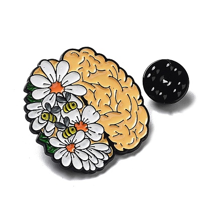 Body Organ Enamel Pins, Black Alloy Brooch for Backpack Clothes