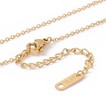 Ионное покрытие (ip) 304 ожерелье с кулоном из нержавеющей стали для женщин